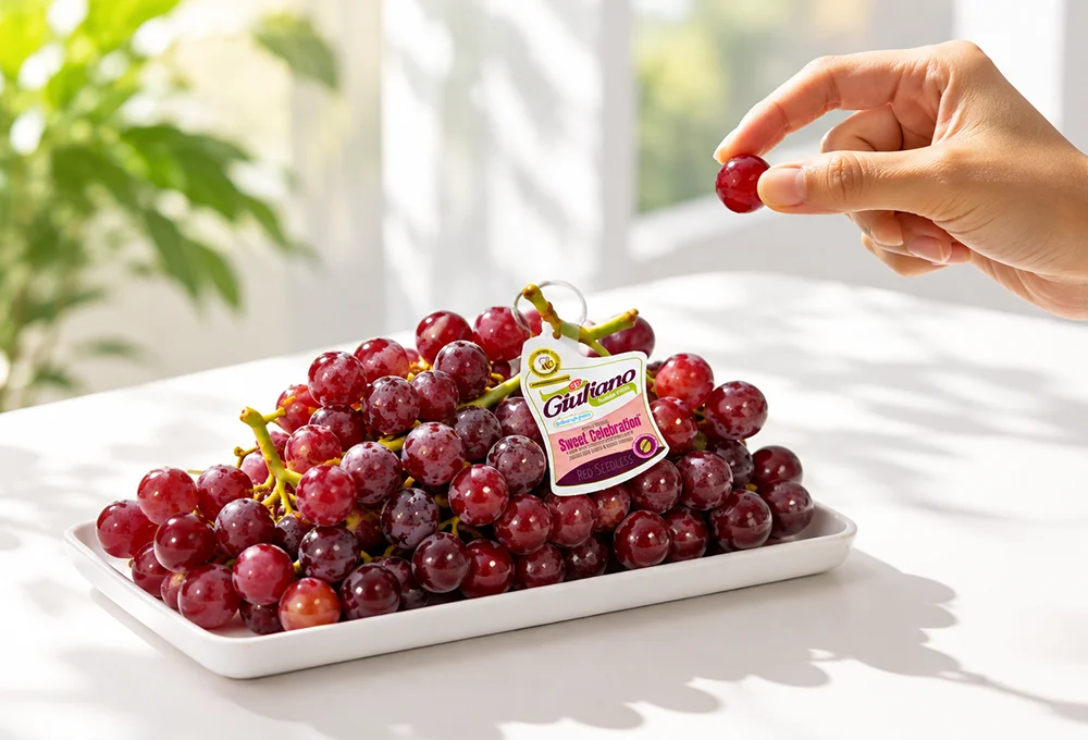Sweet Celebration Red Seedless Grapes Giuliano | Premium Grapes | ProFruits