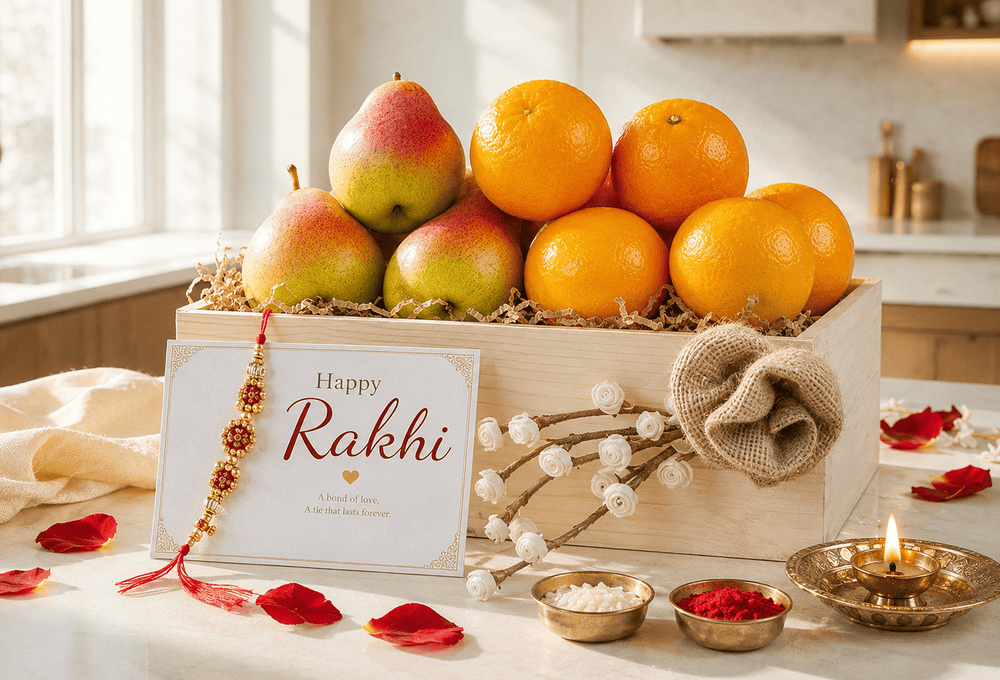 Premium Pear & Orange Raksha Bandhan Fruit Hamper
