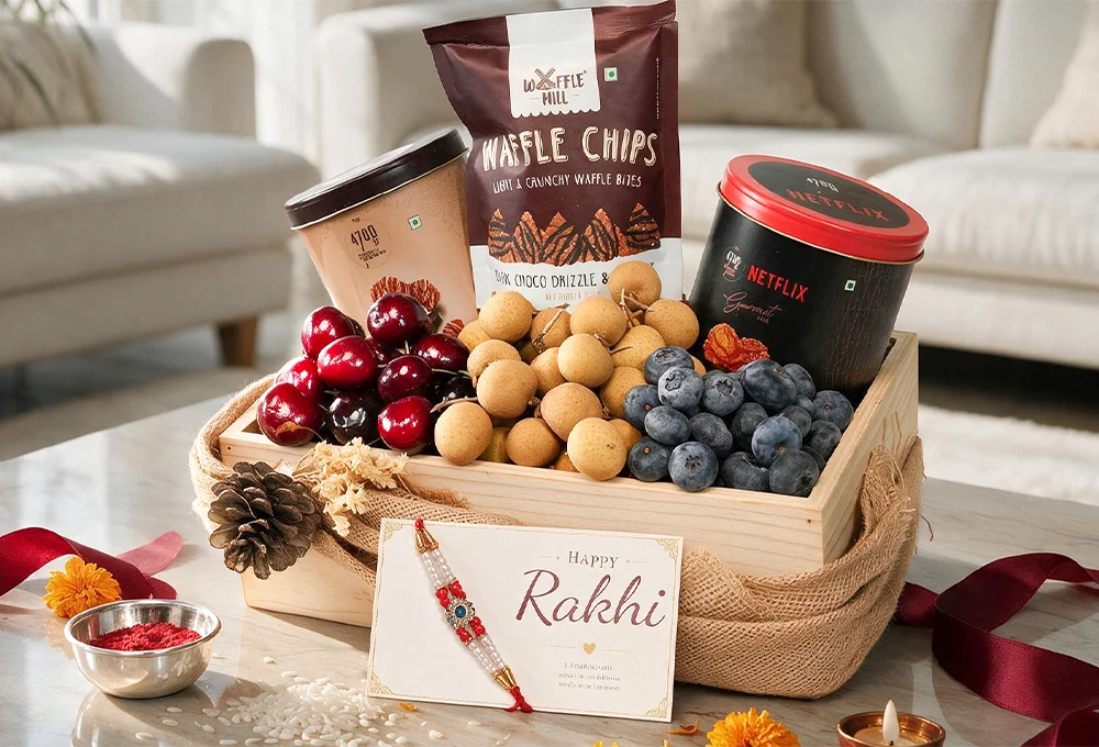 Premium Rakhi Fruit & Gourmet Hamper