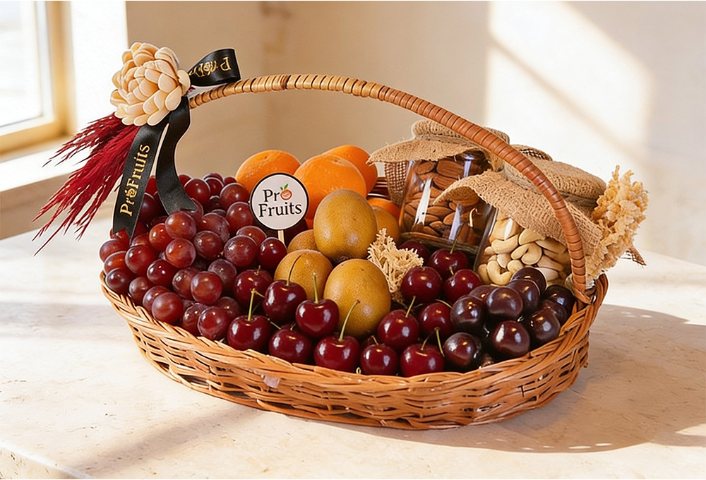 Cherry Grape Glow Basket
