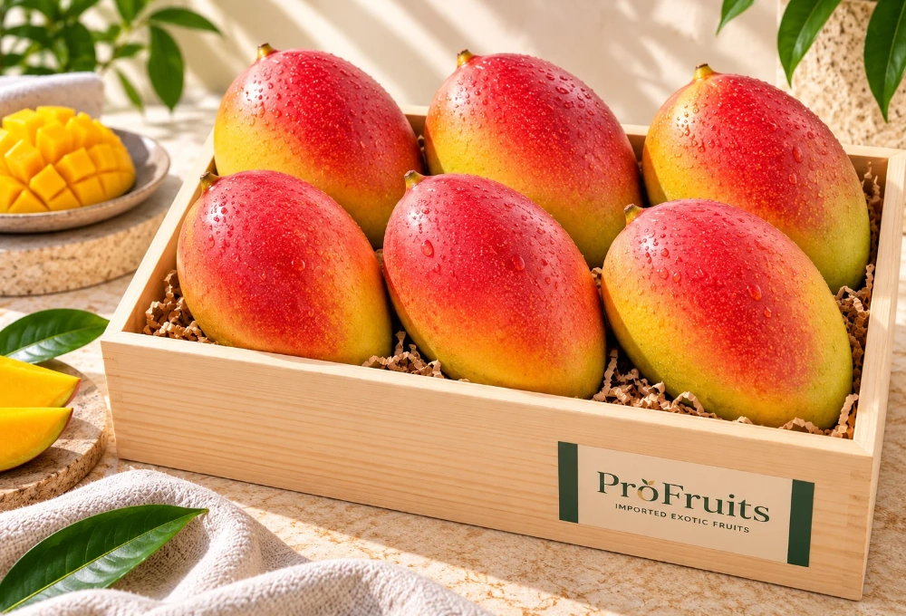 Half Dozen Brazilian Mangos in wooden box