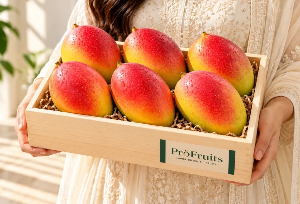 Half Dozen Brazilian Mangos in wooden box