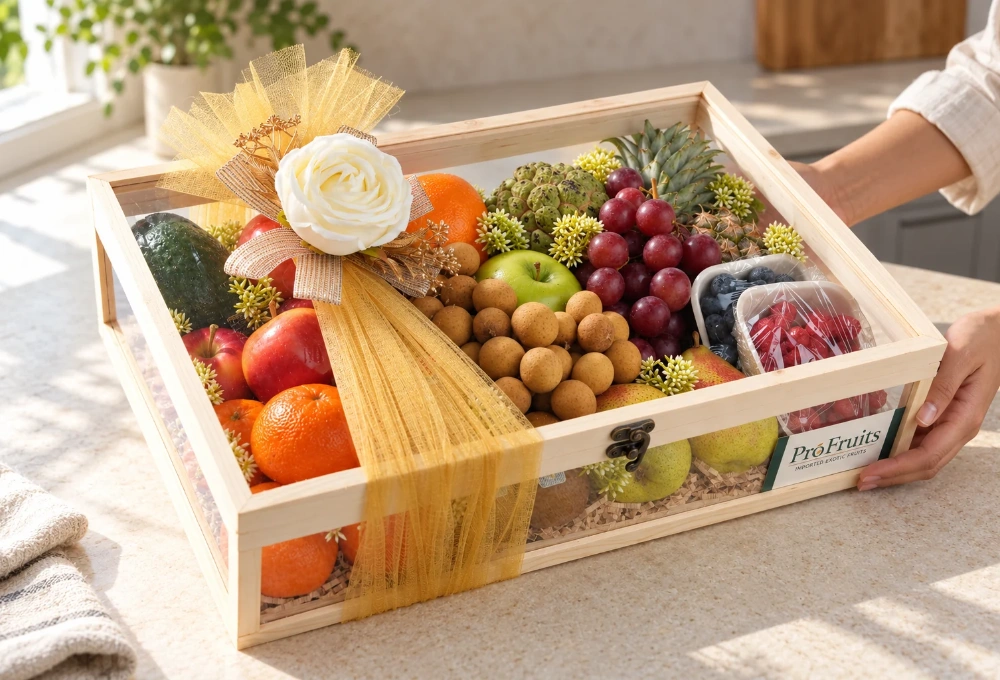 Luxury Wooden Fruit Hamper