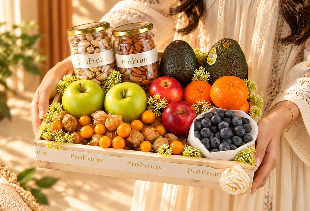 The Imperial Orchard premium ProFruits wooden fruit tray