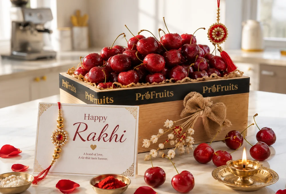 Premium Cherry Raksha Bandhan Fruit Hamper