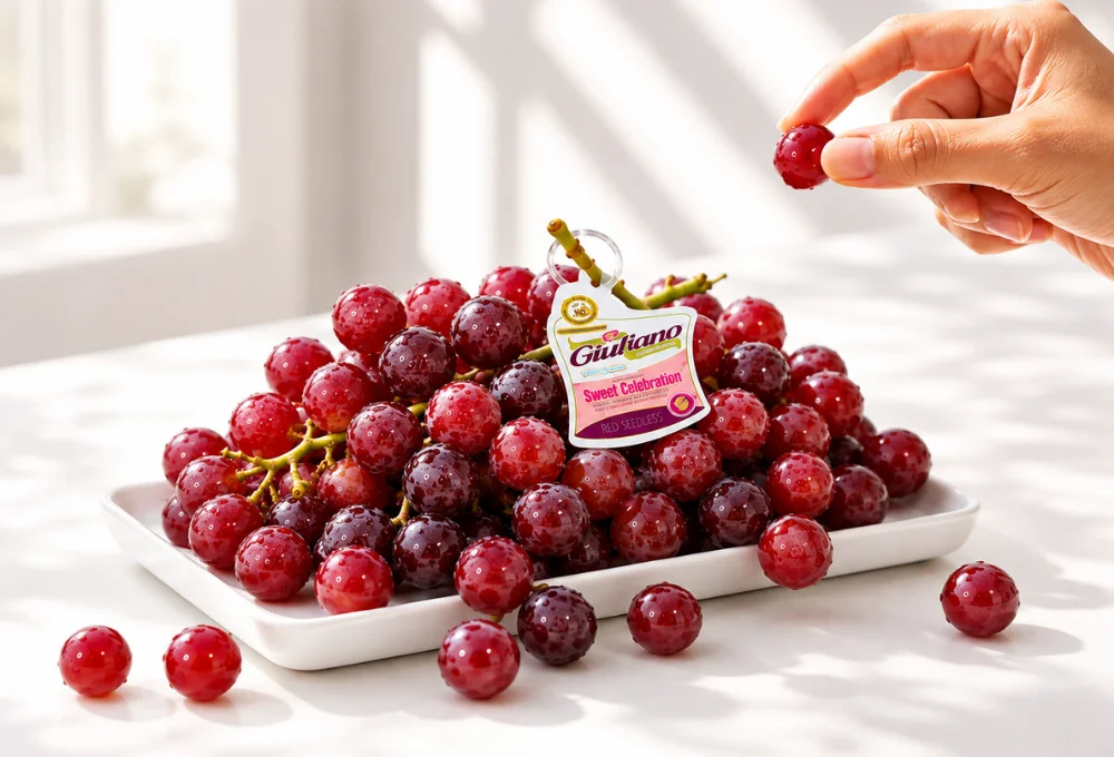 Sweet Celebration Red Seedless Grapes Giuliano | Premium Grapes | ProFruits