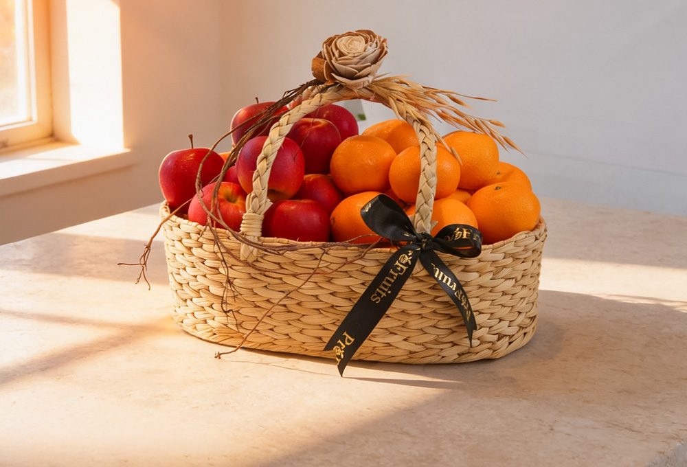 Fresh Fruit Basket - Apples & Mandarins Collection