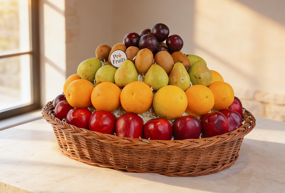Premium Fruit Basket - Mixed Citrus & Apples Collection