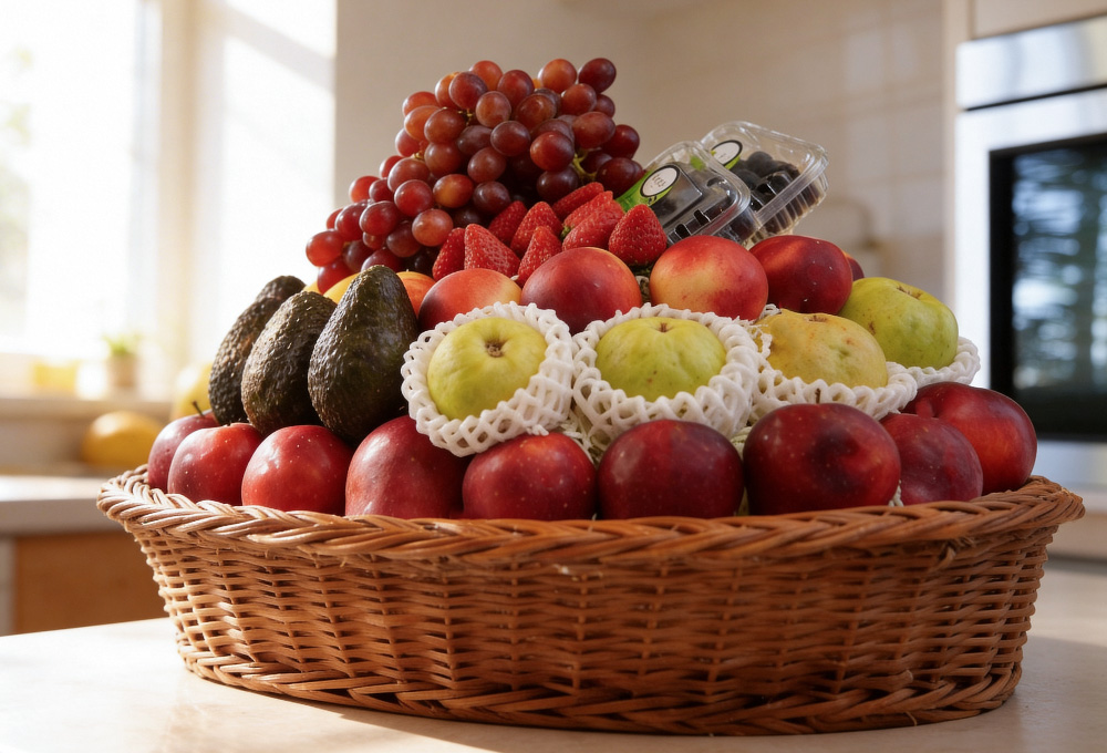 Exotic 4 Layer Fruit Gift Basket