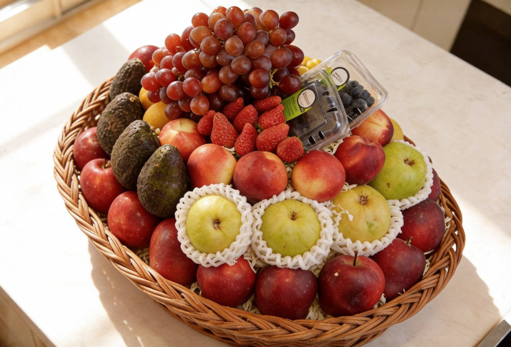 Exotic 4 Layer Fruit Gift Basket