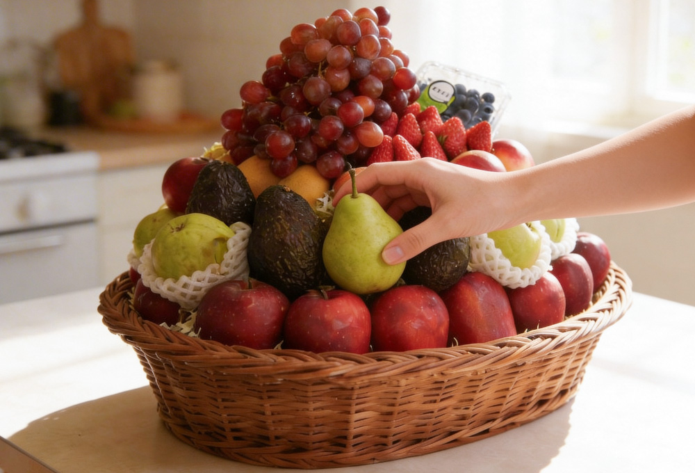 Exotic 4 Layer Fruit Gift Basket