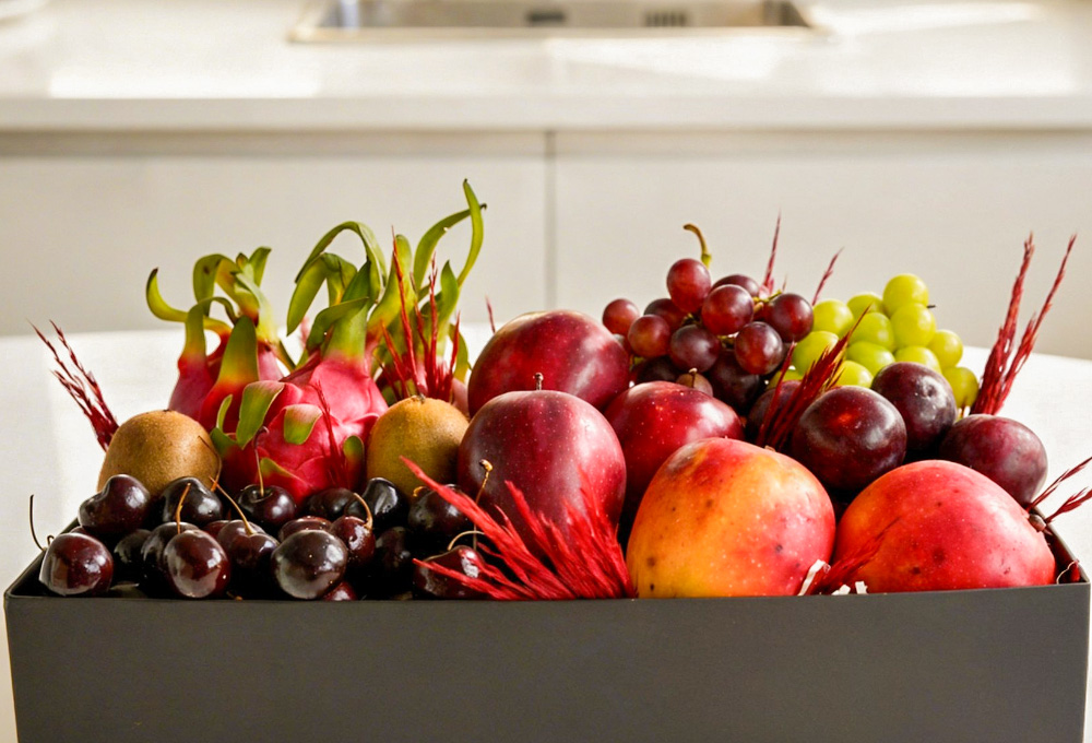Premium Exotic Fruit Basket - Black Box