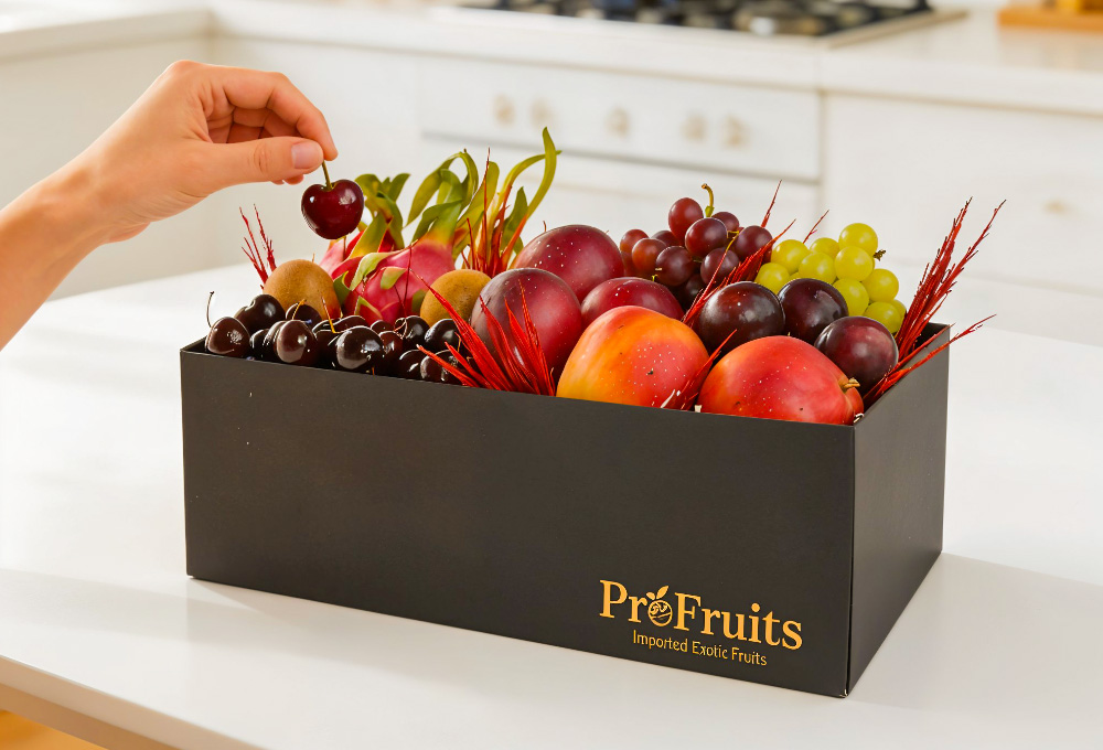 Premium Exotic Fruit Basket - Black Box