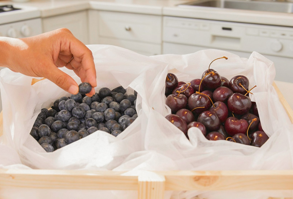 Premium Duo Tray – Blueberries & Cherries