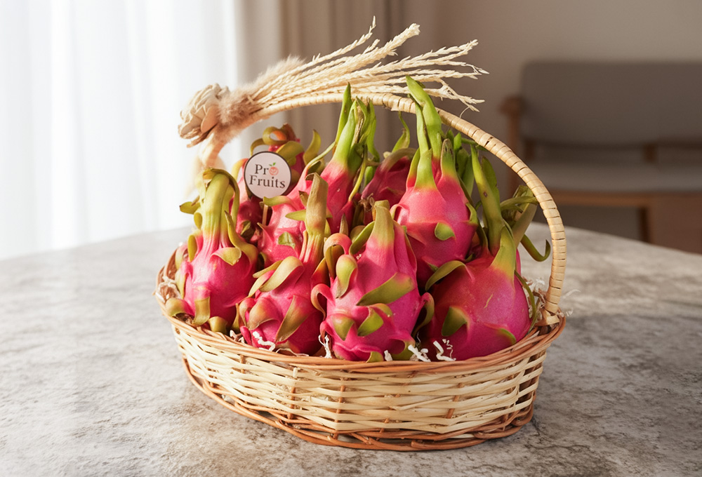 Red & White Dragonfruit Gift Basket