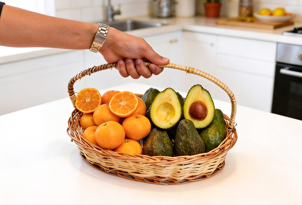 Mandarin & Avocado Basket