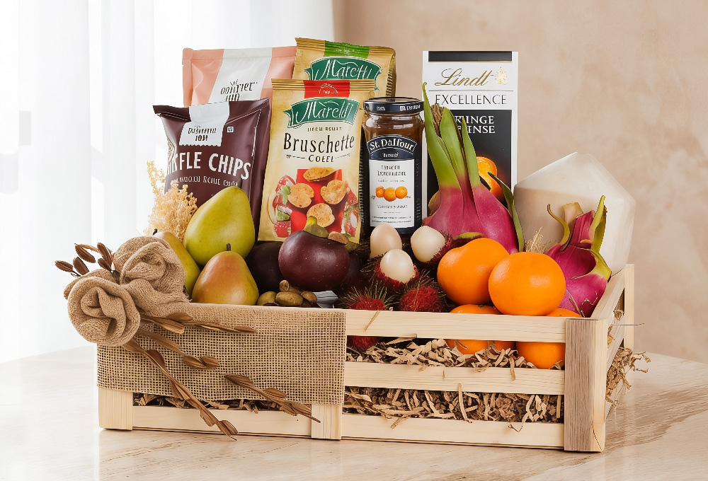 Gourmet Exotic Fruit & Bruschette Tray