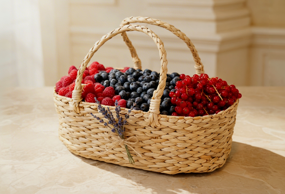 Berry Basket – A Delightful Mix of Fresh Raspberries, Blueberries & Red Currants