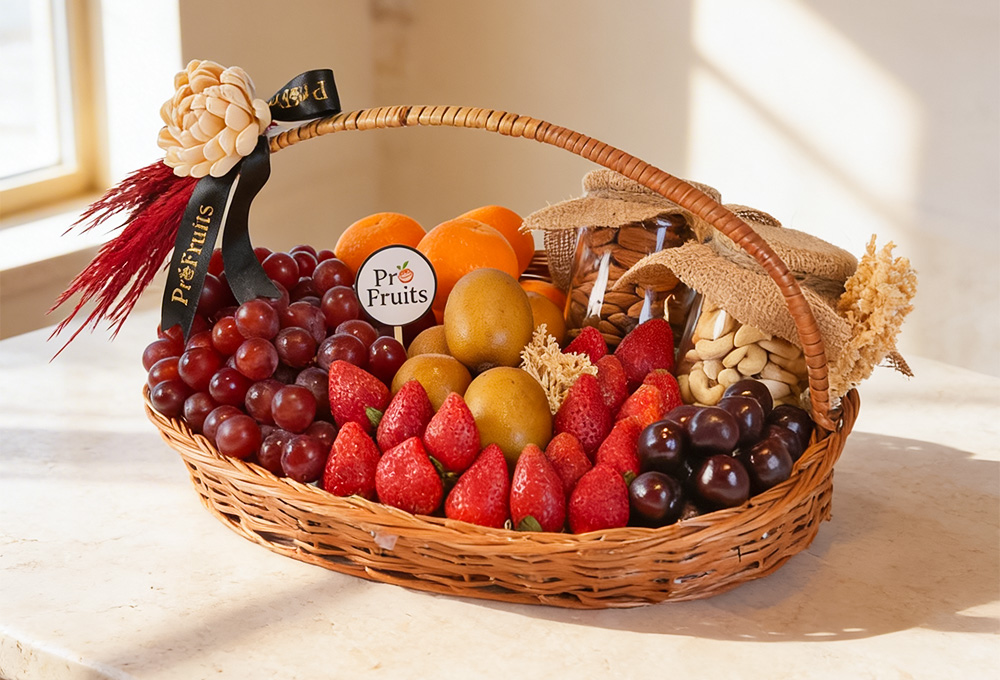 Exotic Fruit & Nut Delight Basket