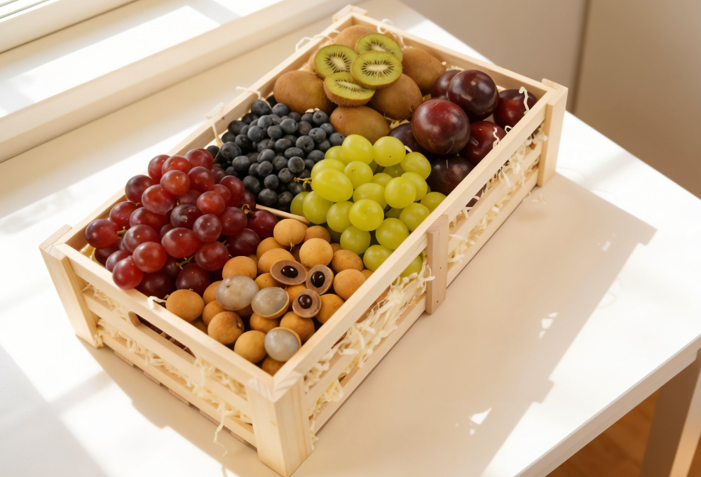 Luxury Mixed Exotic Fruit Wooden Tray