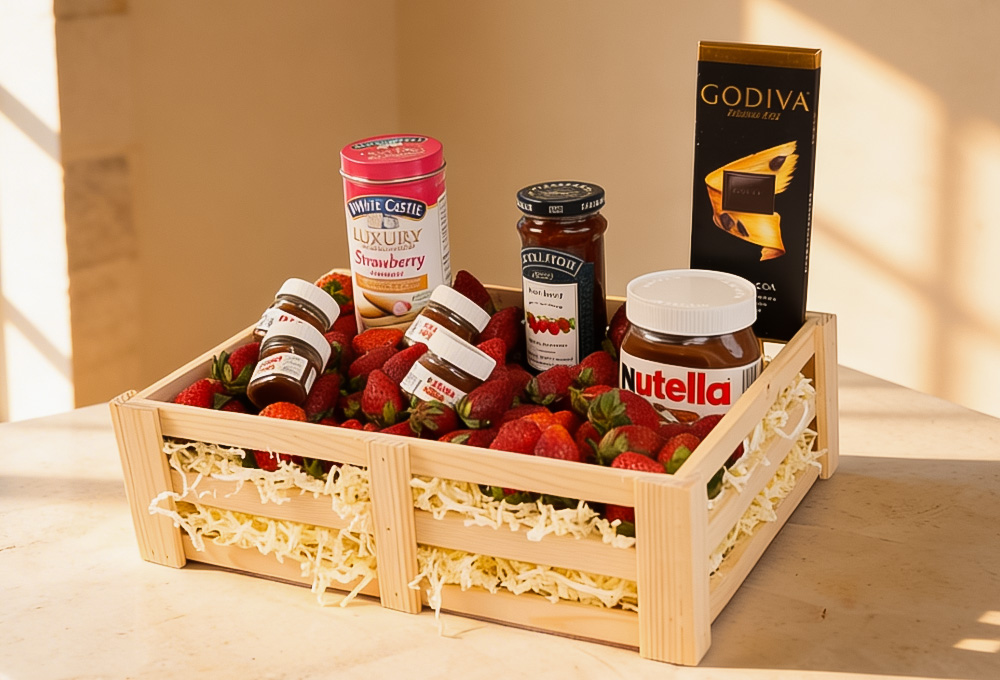 Strawberry Indulgence Nutella & Wafer Delight Tray