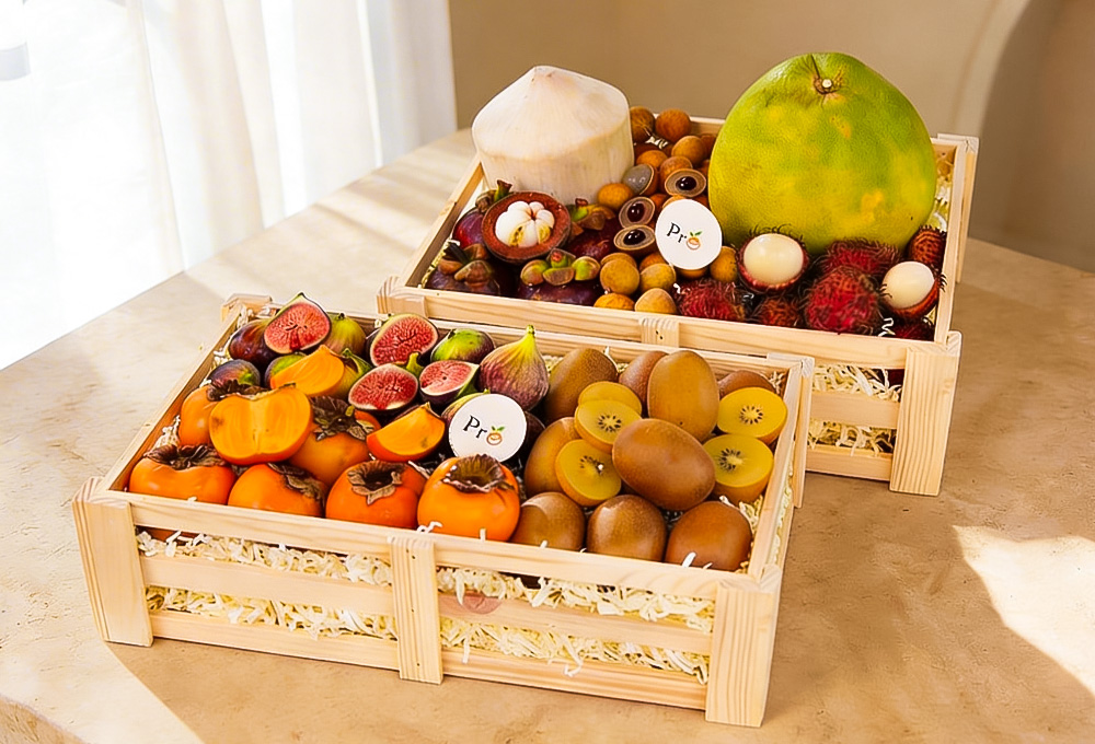 Gift Set of 2 - Exotic Fruit Trays V7