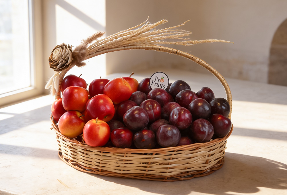 Exotic Fruit Basket – Apples & Plums Collection