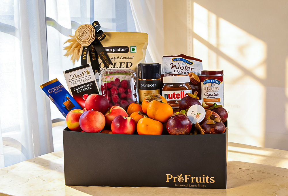 Luxury Breakfast & Fruit Basket - Black Box
