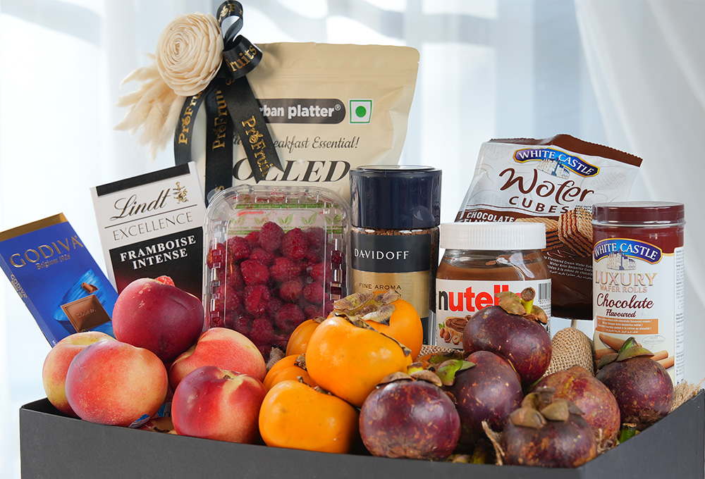 Luxury Breakfast & Fruit Basket - Black Box