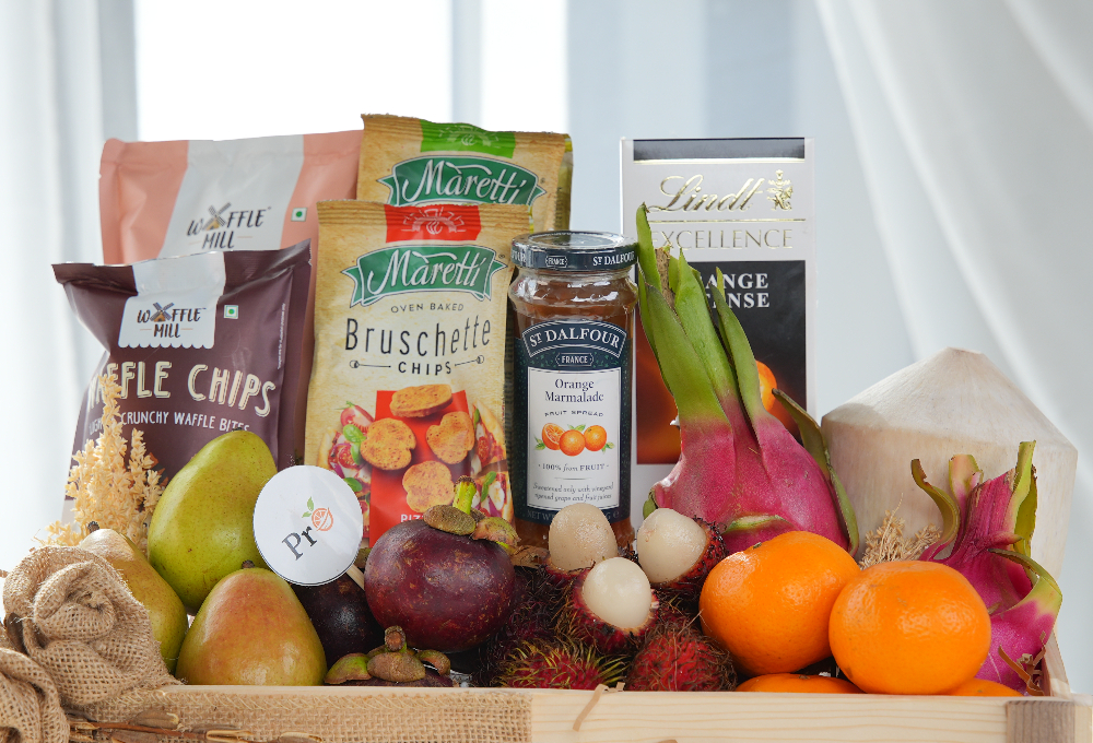 Gourmet Exotic Fruit & Bruschette Tray