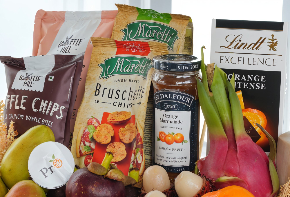 Gourmet Exotic Fruit & Bruschette Tray