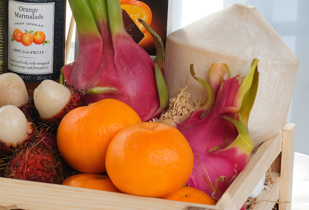 Gourmet Exotic Fruit & Bruschette Tray