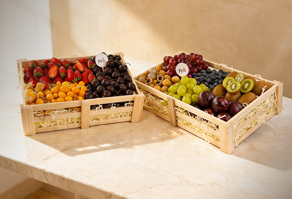 Gift Set of 2 - Exotic Fruit Trays V1