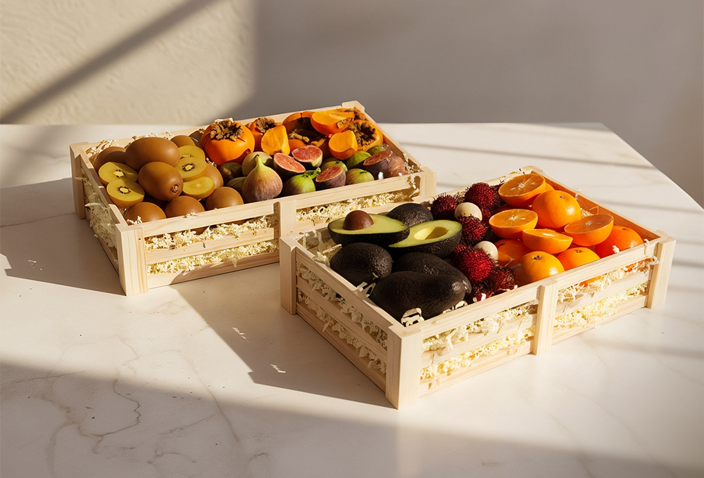 Gift Set of 2 - Exotic Fruit Trays V3