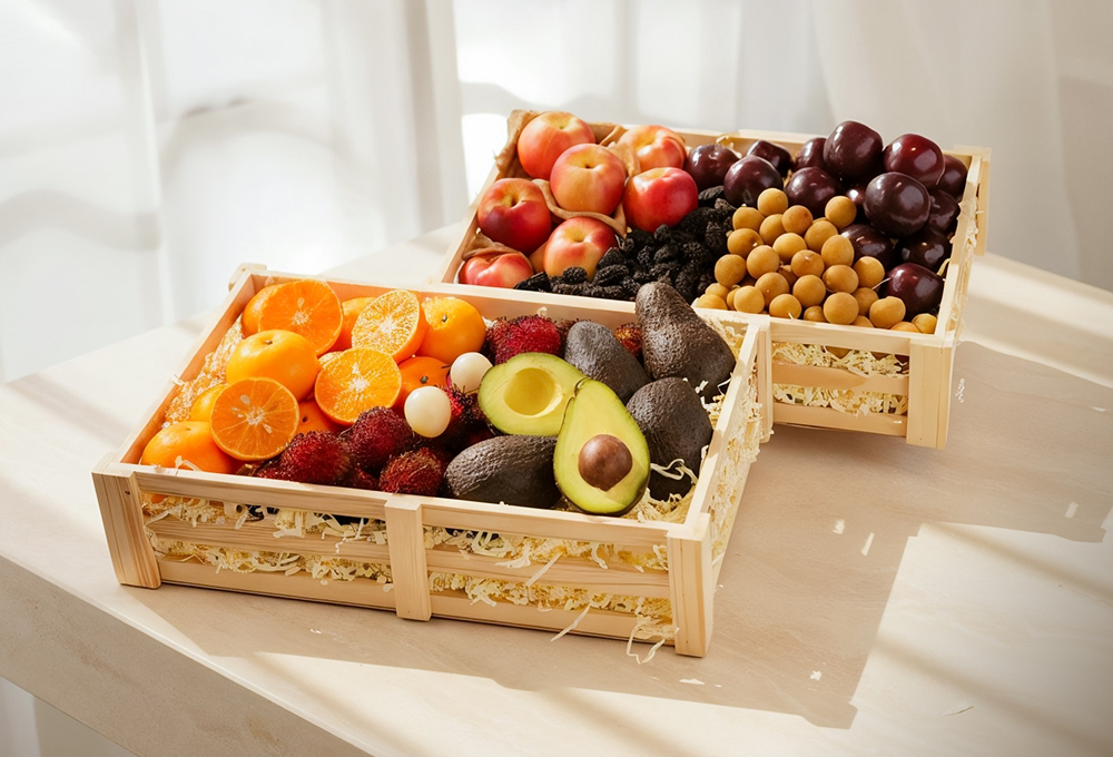Gift Set of 2 - Exotic Fruit Trays V5