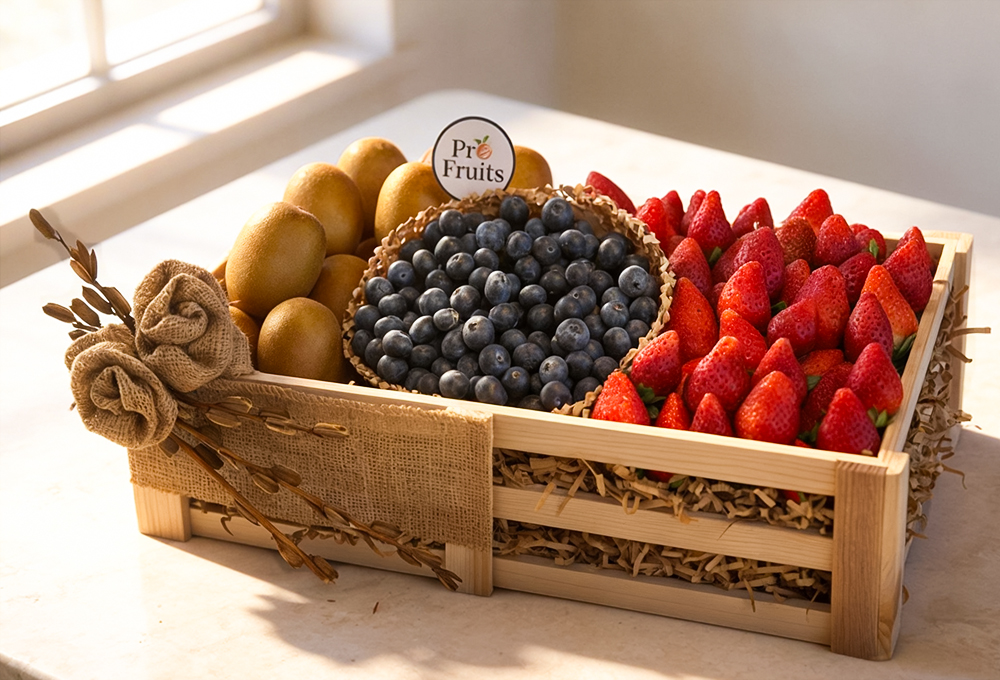 Berry Gold Trio Luxury Fruit Tray