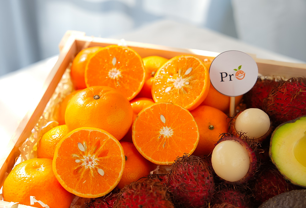 Exotic Fruit Tray - Avocados, Mandarins & Rambutans