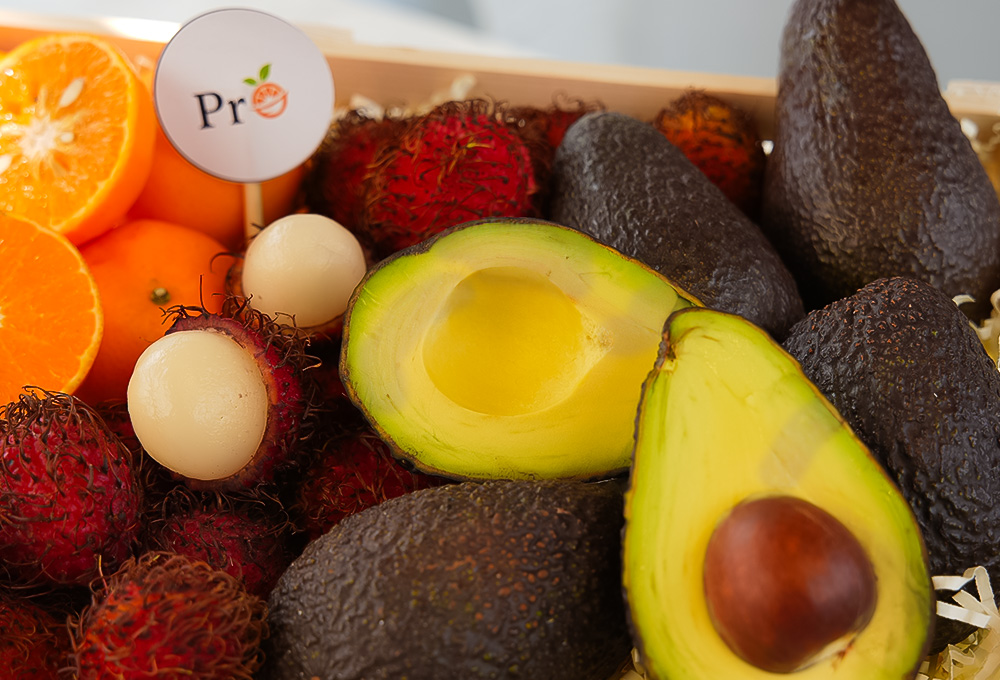 Exotic Fruit Tray - Avocados, Mandarins & Rambutans