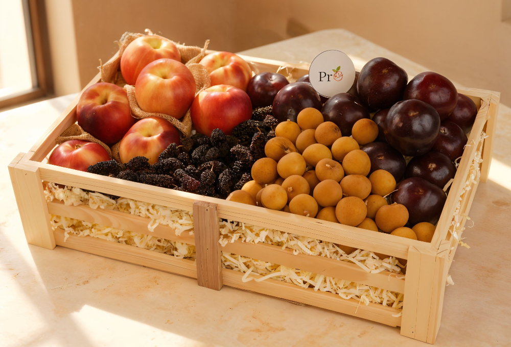 Exotic Fruit Tray - Longan, Nectarines, Mulberries & Plums