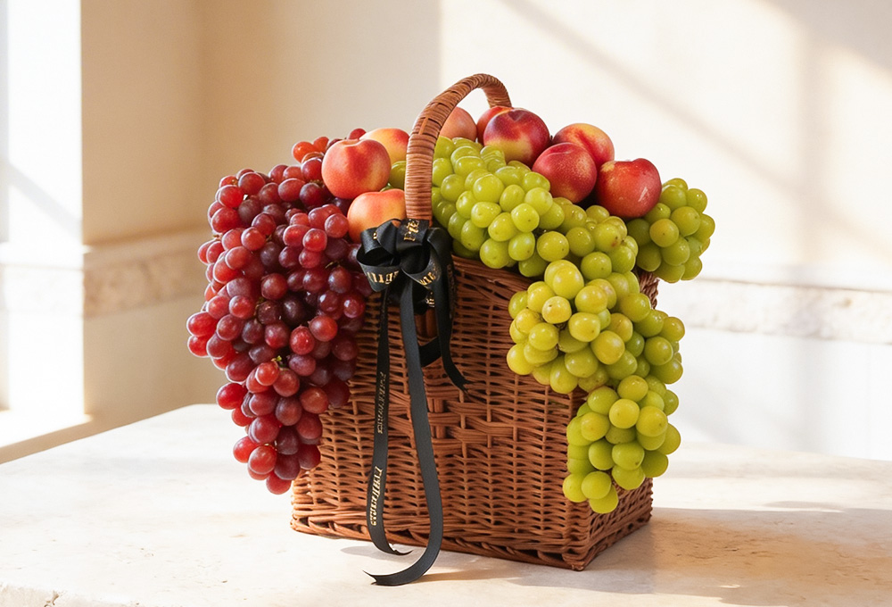Premium Fruit Basket - Mixed Grapes & Citrus Collection
