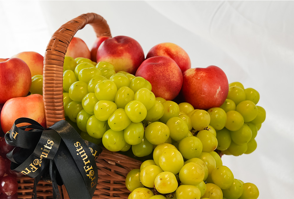 Premium Fruit Basket - Mixed Grapes & Citrus Collection