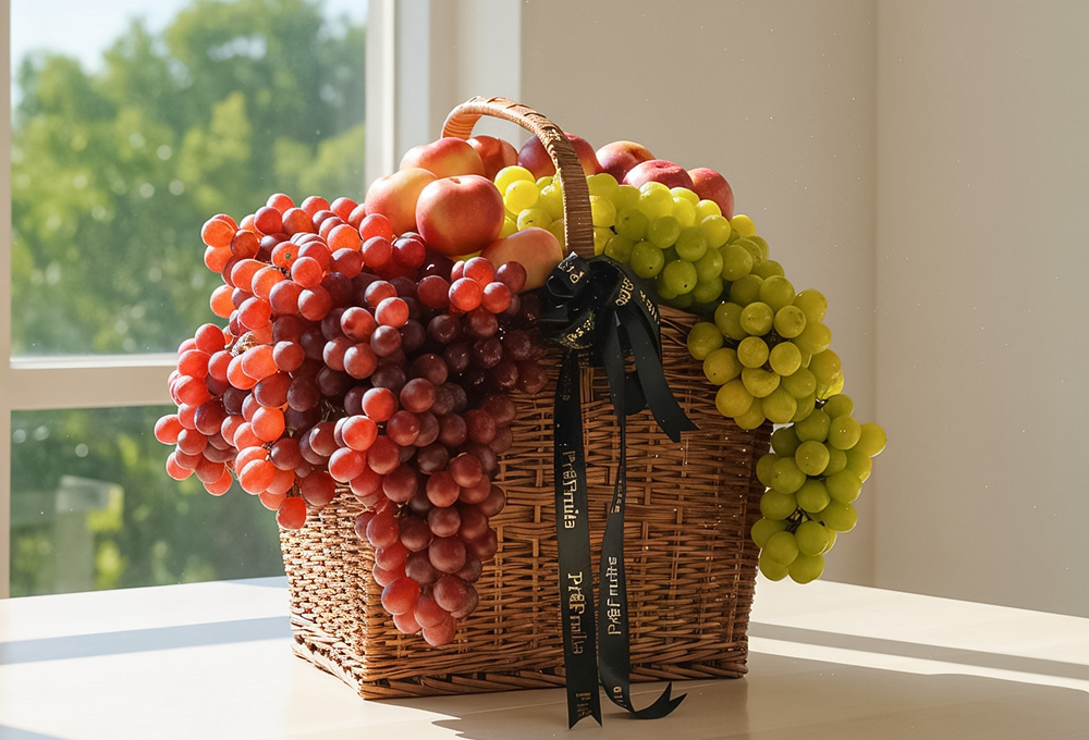 Premium Fruit Basket - Mixed Grapes & Citrus Collection