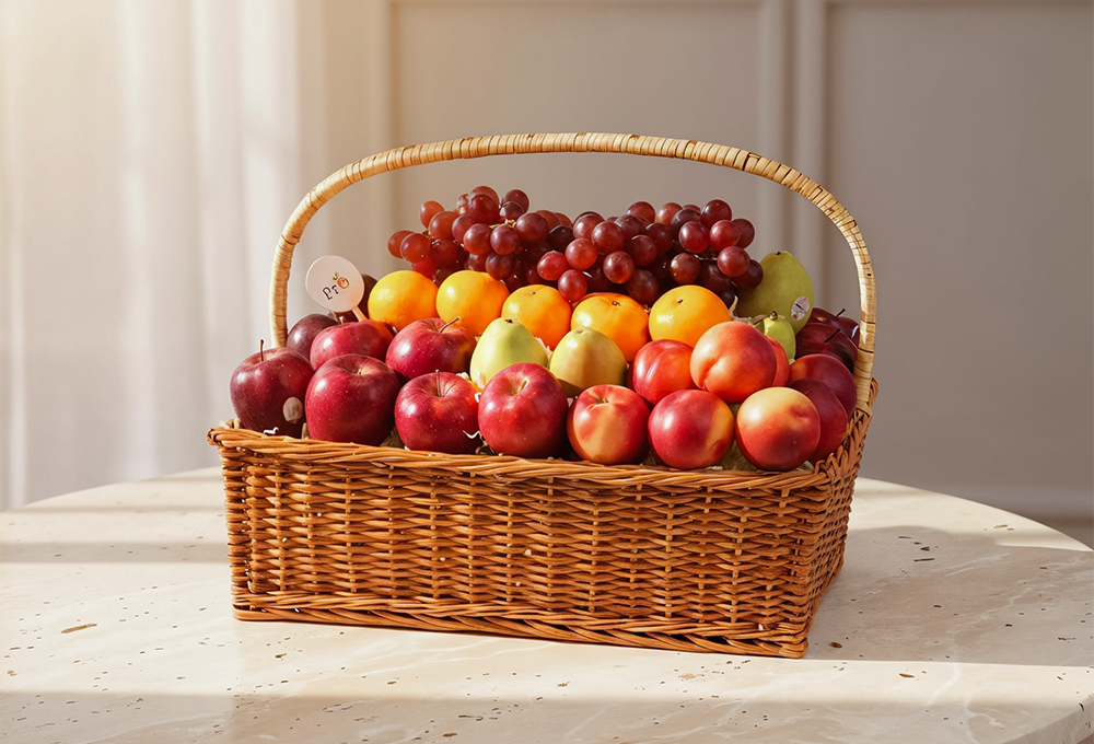 Exotic 3 Layered Fruit Basket