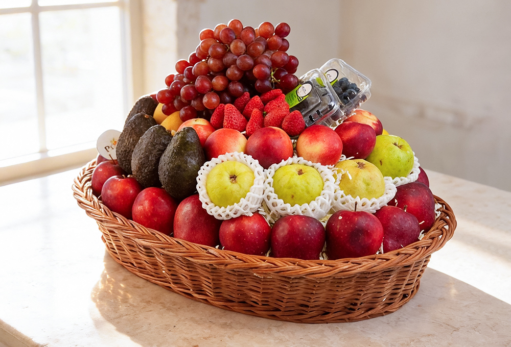 Exotic 4 Layer Fruit Gift Basket