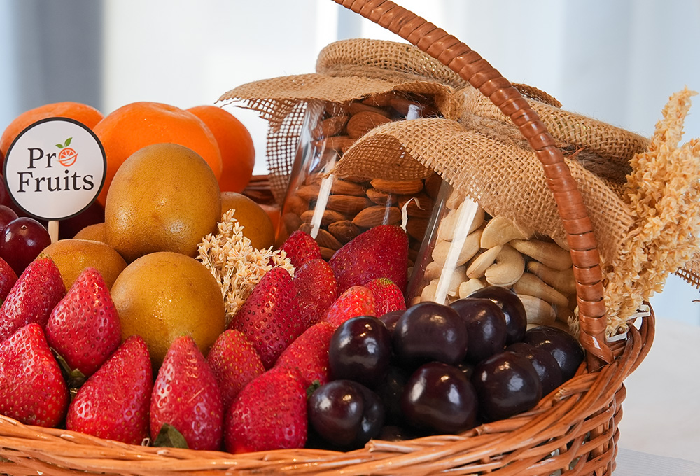 Exotic Fruit & Nut Delight Basket
