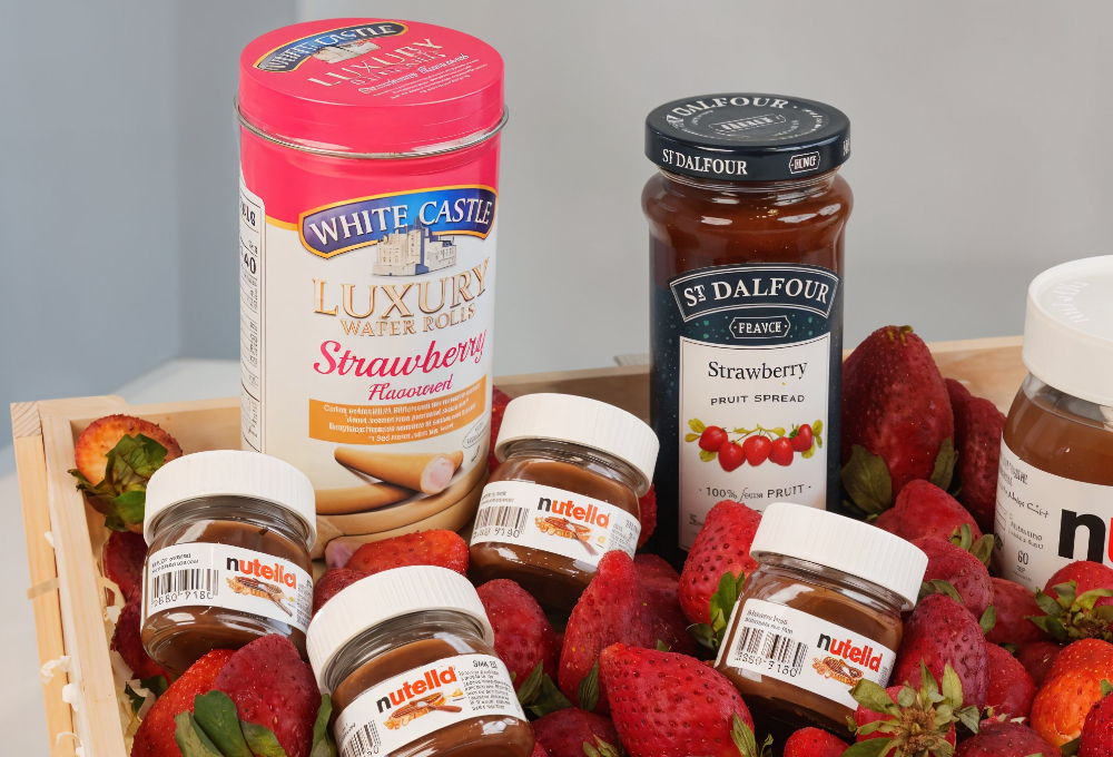 Strawberry Indulgence Nutella & Wafer Delight Tray