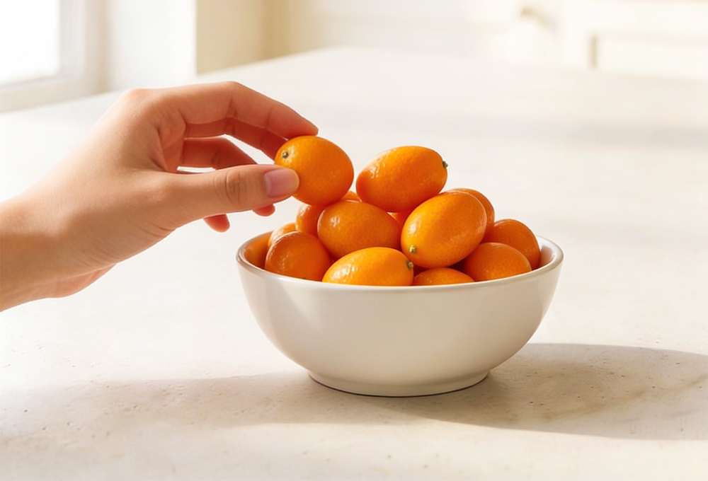 Premium South African Kumquats with vibrant orange skin, fresh juicy texture and naturally edible peel