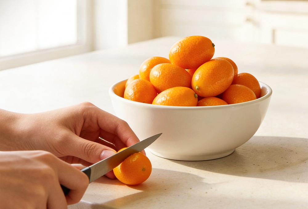 Premium South African Kumquats with vibrant orange skin, fresh juicy texture and naturally edible peel