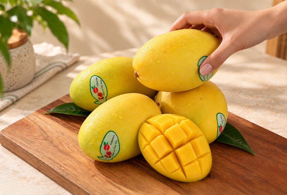 Half Dozen Egypt Mangos in wooden box
