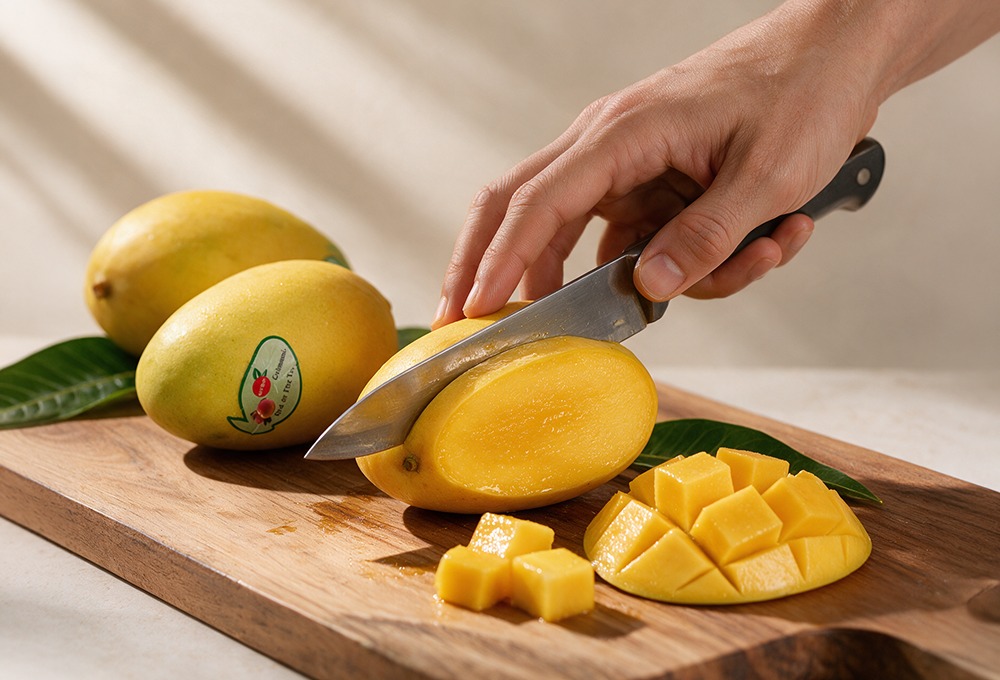 Half Dozen Egypt Mangos in wooden box